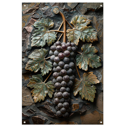 Druivenranken in Art Nouveau-stijl tuinposter