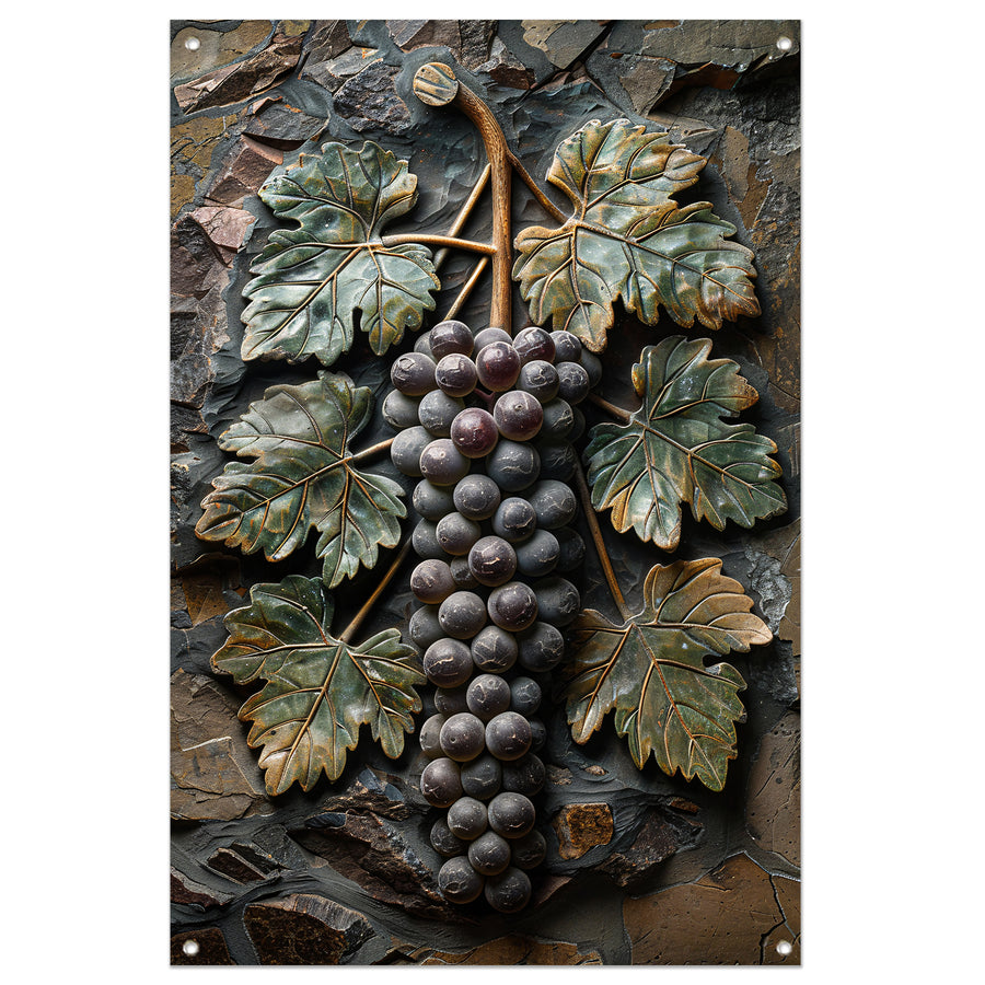 Druivenranken in Art Nouveau-stijl tuinposter