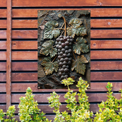 Druivenranken in Art Nouveau-stijl tuinposter