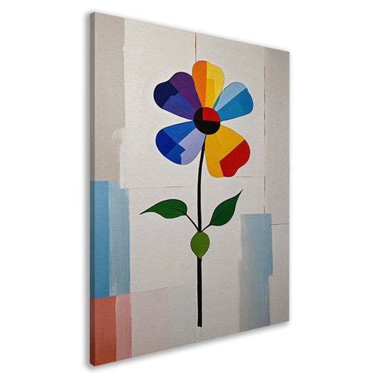 Abstracte Weergave van Kleurrijke Bloem canvas