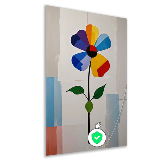 Abstracte Weergave van Kleurrijke Bloem poster