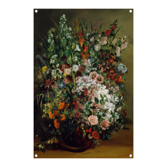 Bouquet of Flowers in a Vase - Gustave Courbet tuinposter