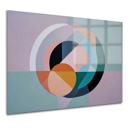 Pasteltinten en Geometrie in Minimalistisch Design acrylglas