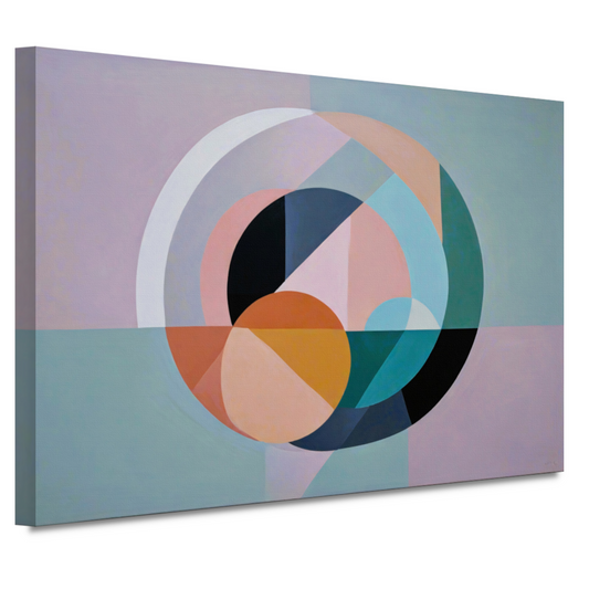 Pasteltinten en Geometrie in Minimalistisch Design canvas