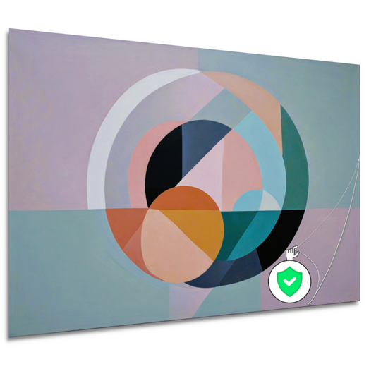 Pasteltinten en Geometrie in Minimalistisch Design poster