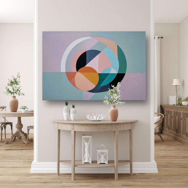 Pasteltinten en Geometrie in Minimalistisch Design poster