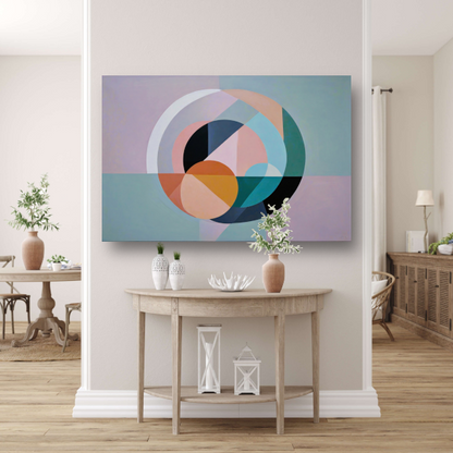 Pasteltinten en Geometrie in Minimalistisch Design poster