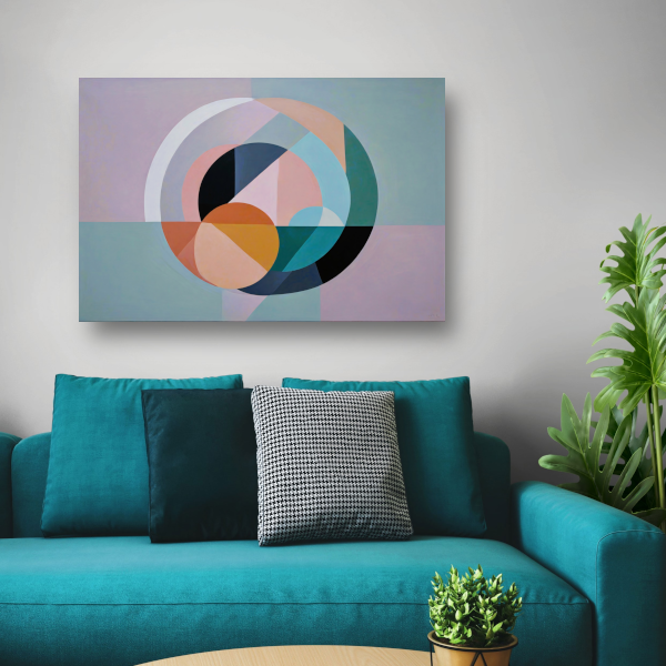 Pasteltinten en Geometrie in Minimalistisch Design poster