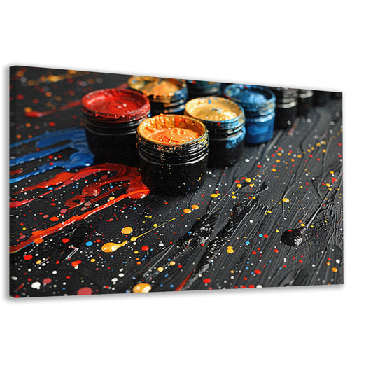Abstract potten stilleven canvas