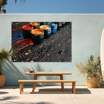 Abstract potten stilleven tuinposter