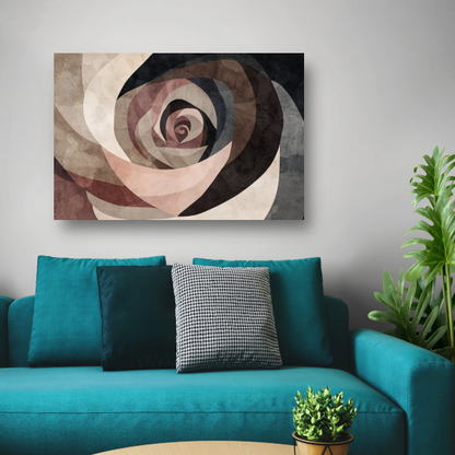 Sepia Spiralen - Abstract Geometrisch Patroon acrylglas