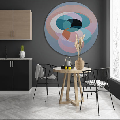 Overlappende Cirkels in Pastelkleurige Tinten forex muurcirkel