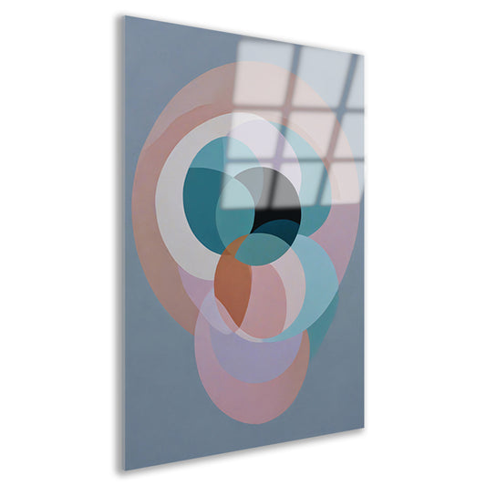 Overlappende Cirkels in Pastelkleurige Tinten acrylglas