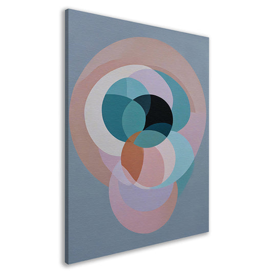 Overlappende Cirkels in Pastelkleurige Tinten canvas