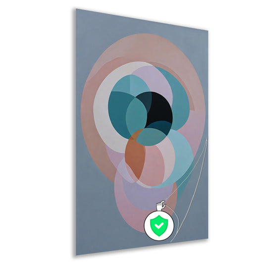 Overlappende Cirkels in Pastelkleurige Tinten poster