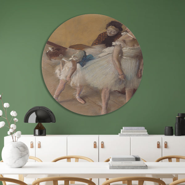 Dans examen - Edgar Degas aluminium muurcirkel