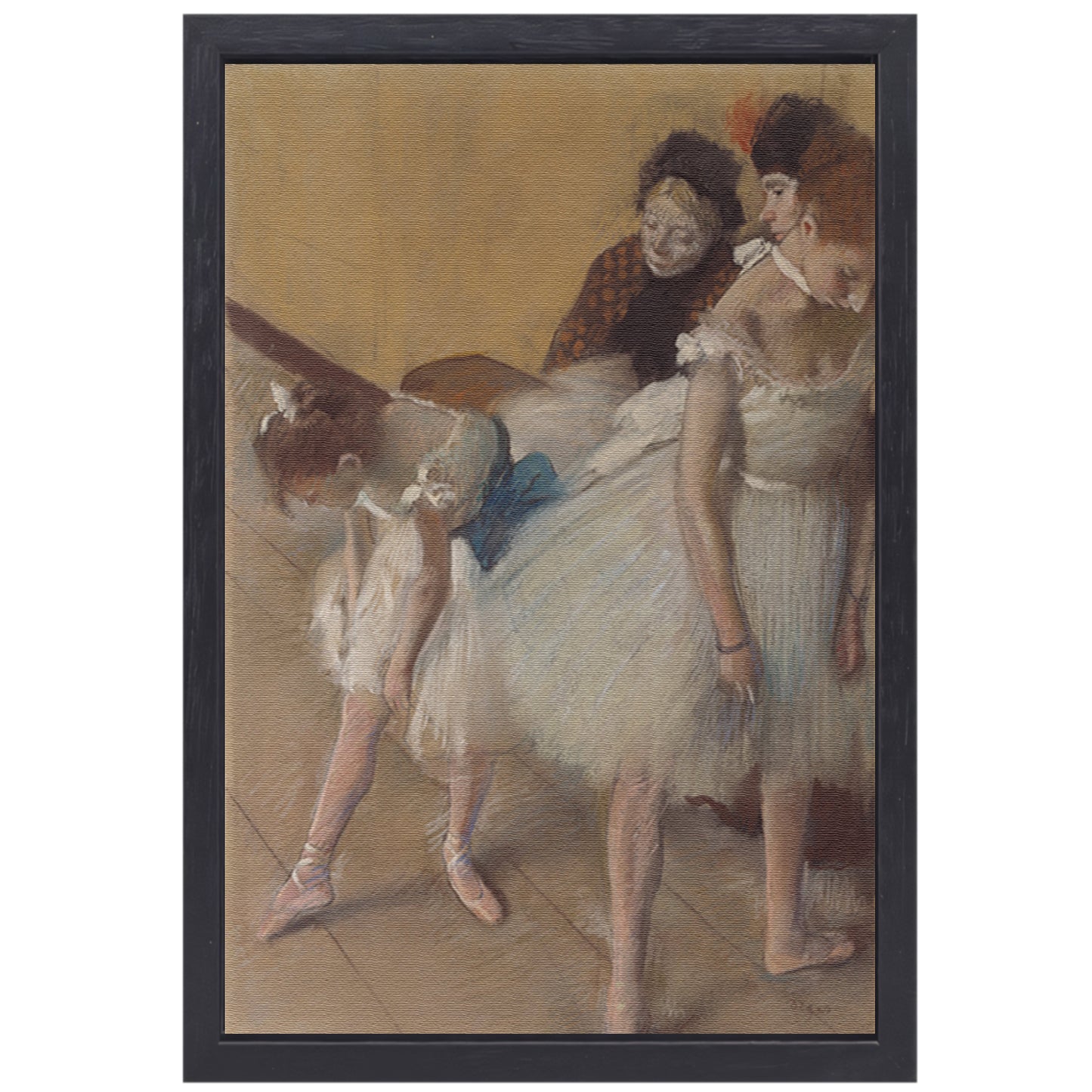 Dans examen - Edgar Degas canvas met baklijst