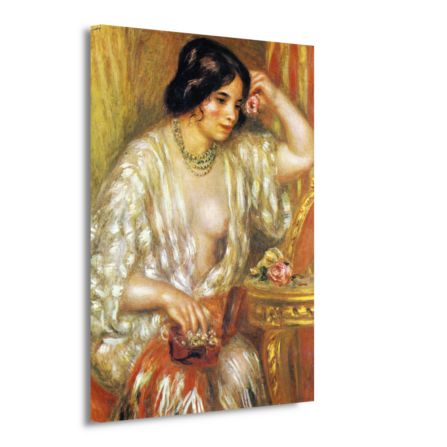 Gabrielle met sieraden - Pierre-Auguste Renoir canvas