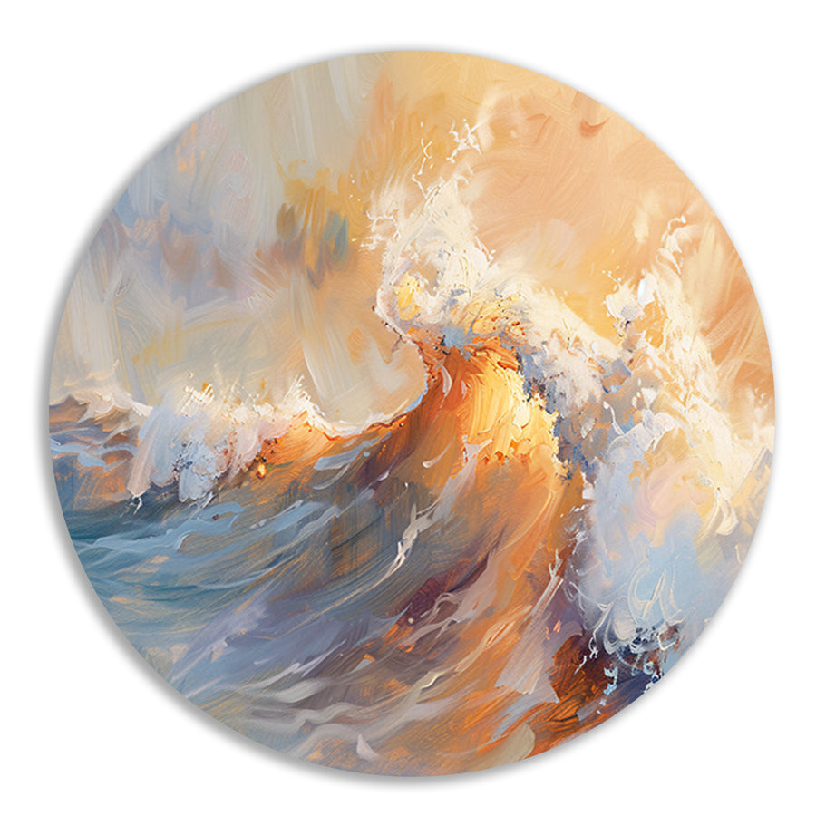 Abstracte golven in dynamische kleuren forex muurcirkel