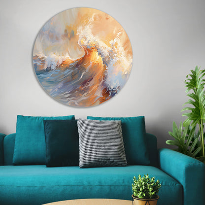 Abstracte golven in dynamische kleuren forex muurcirkel
