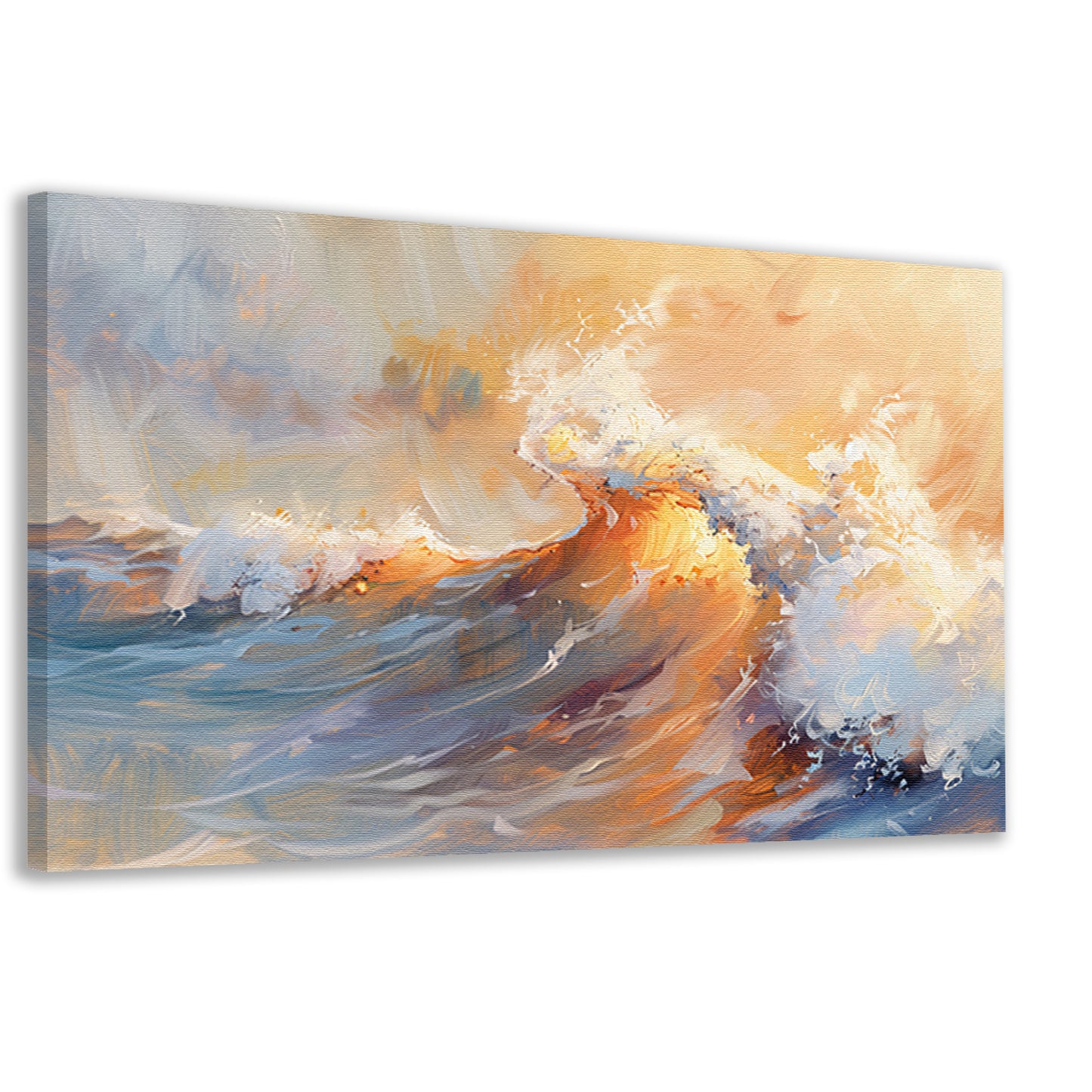 Abstracte golven in dynamische kleuren canvas
