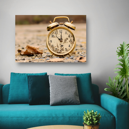 Vergankelijke Momenten in Sepia Tonen canvas met baklijst