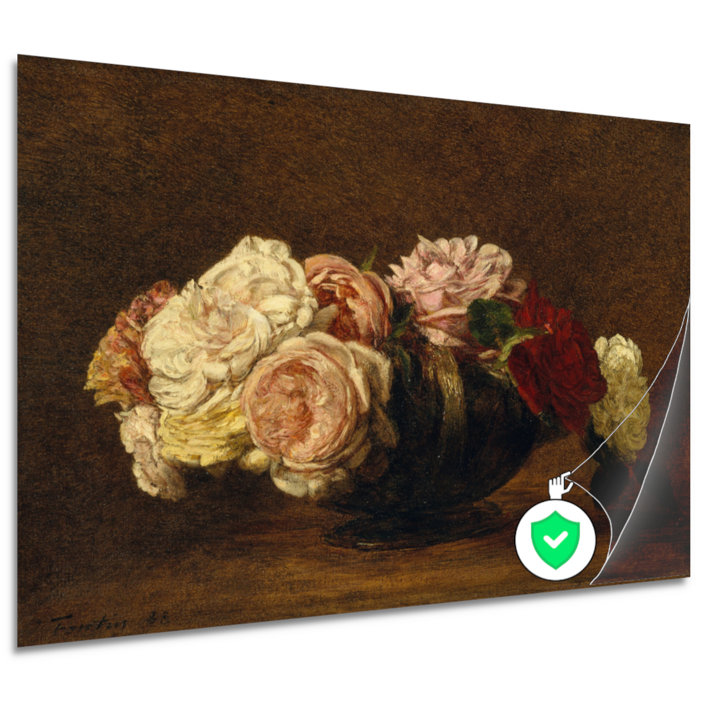 Rozen in een schaal - Henri Fantin-Latour poster