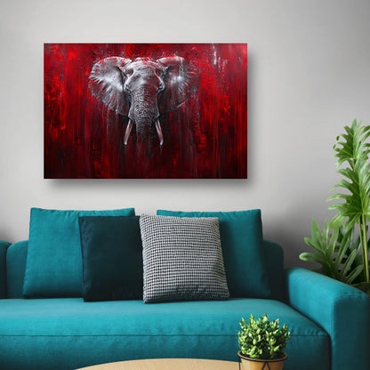 Dynamisch abstract olifant portret kunstwerk poster