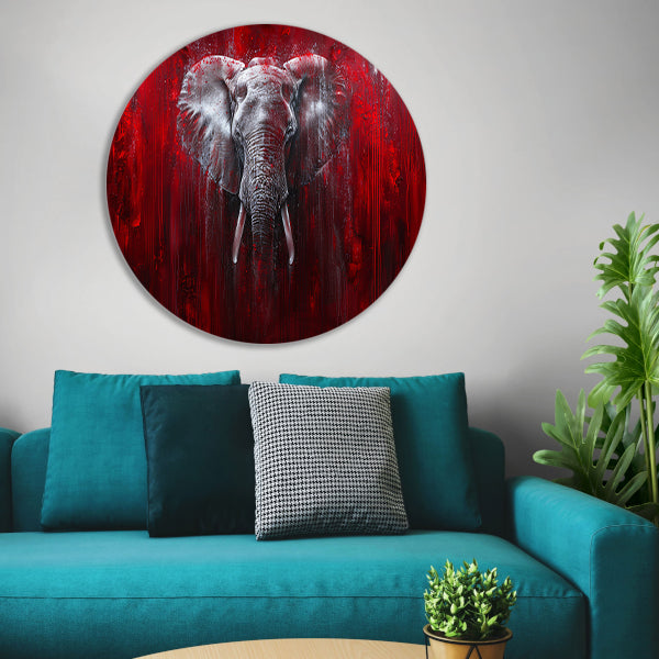 Dynamisch abstract olifant portret kunstwerk forex muurcirkel