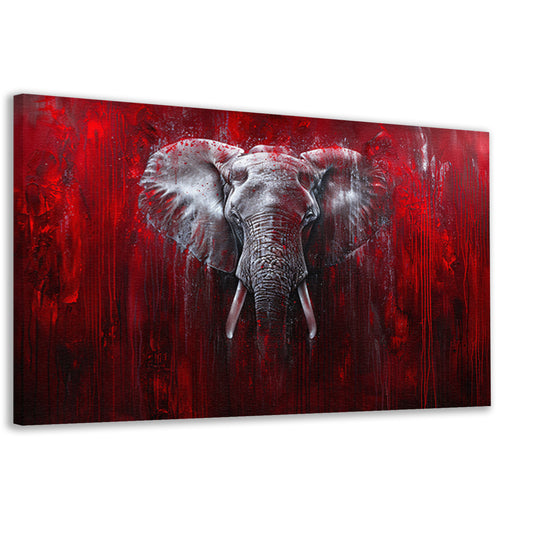 Dynamisch abstract olifant portret kunstwerk canvas