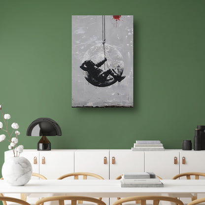 Astronaut Schommelend op de Maan poster