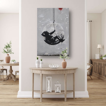 Astronaut Schommelend op de Maan poster