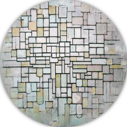 Samenstelling Nr. 11 - Piet Mondriaan aluminium muurcirkel
