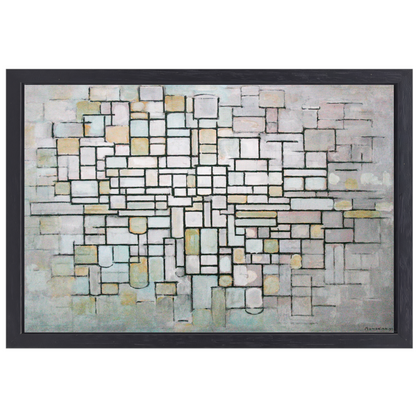 Samenstelling Nr. 11 - Piet Mondriaan canvas met baklijst