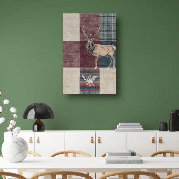 Elegante illustratie van een hert in geometrische stijl poster