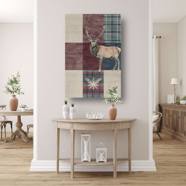 Elegante illustratie van een hert in geometrische stijl poster