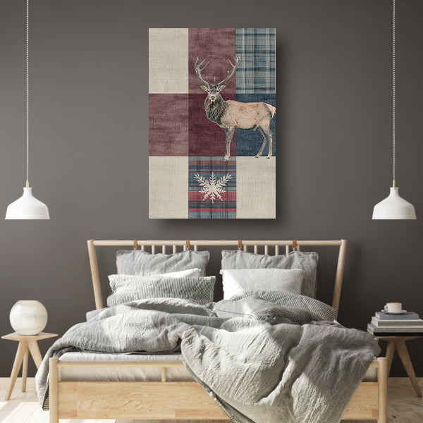 Elegante illustratie van een hert in geometrische stijl poster