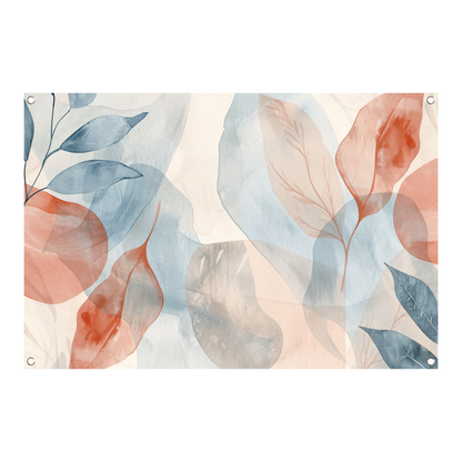 Zachte Abstracte Waterverf met Bladeren tuinposter