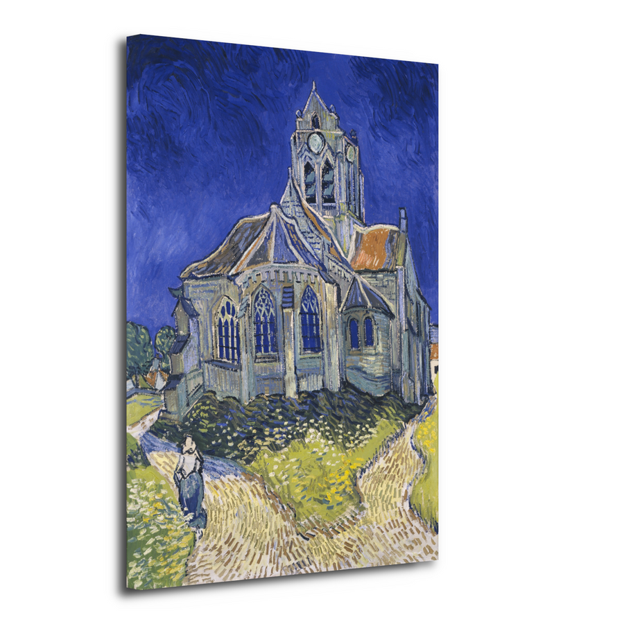 De kerk van Auvers - Vincent van Gogh canvas