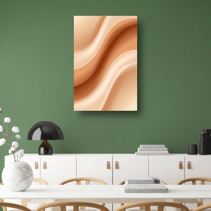 Abstract Golven in Beige en Crème canvas