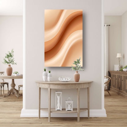 Abstract Golven in Beige en Crème canvas