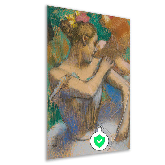 Danser die haar schoudervullingen aanpast - Edgar Degas poster