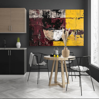 Abstracte kom met dynamische kleuren acrylglas