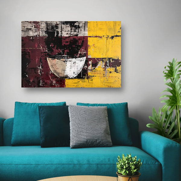 Abstracte kom met dynamische kleuren acrylglas