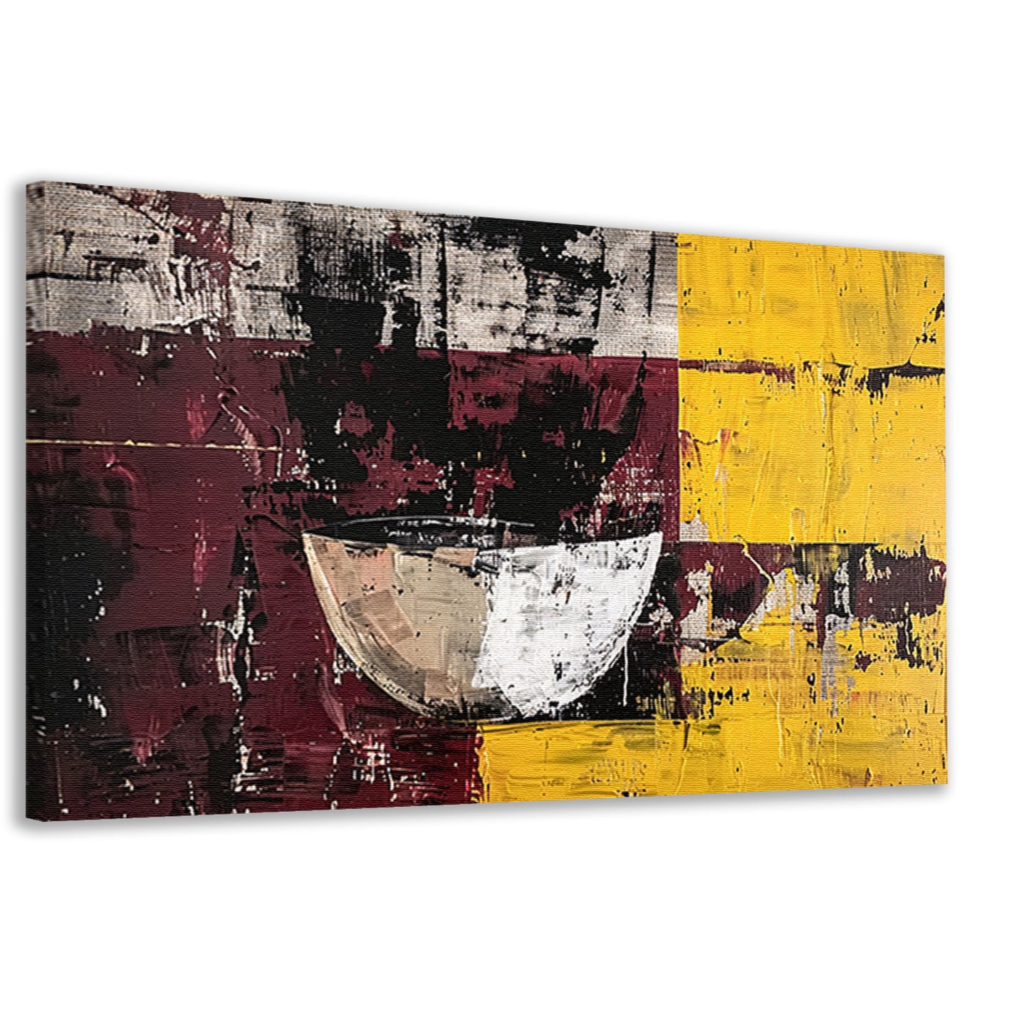Abstracte kom met dynamische kleuren canvas