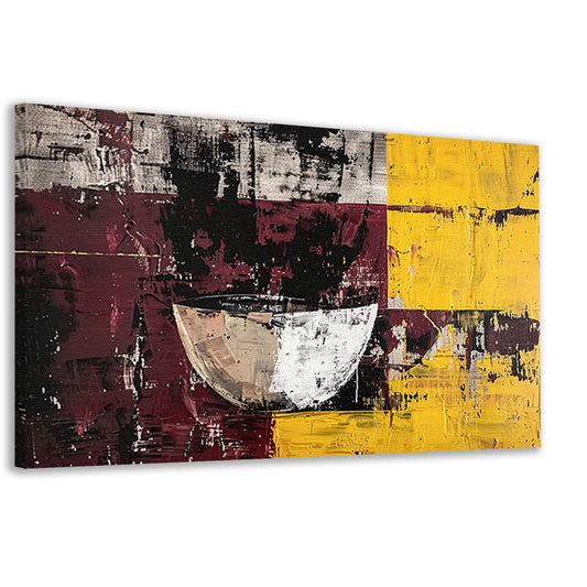 Abstracte kom met dynamische kleuren canvas