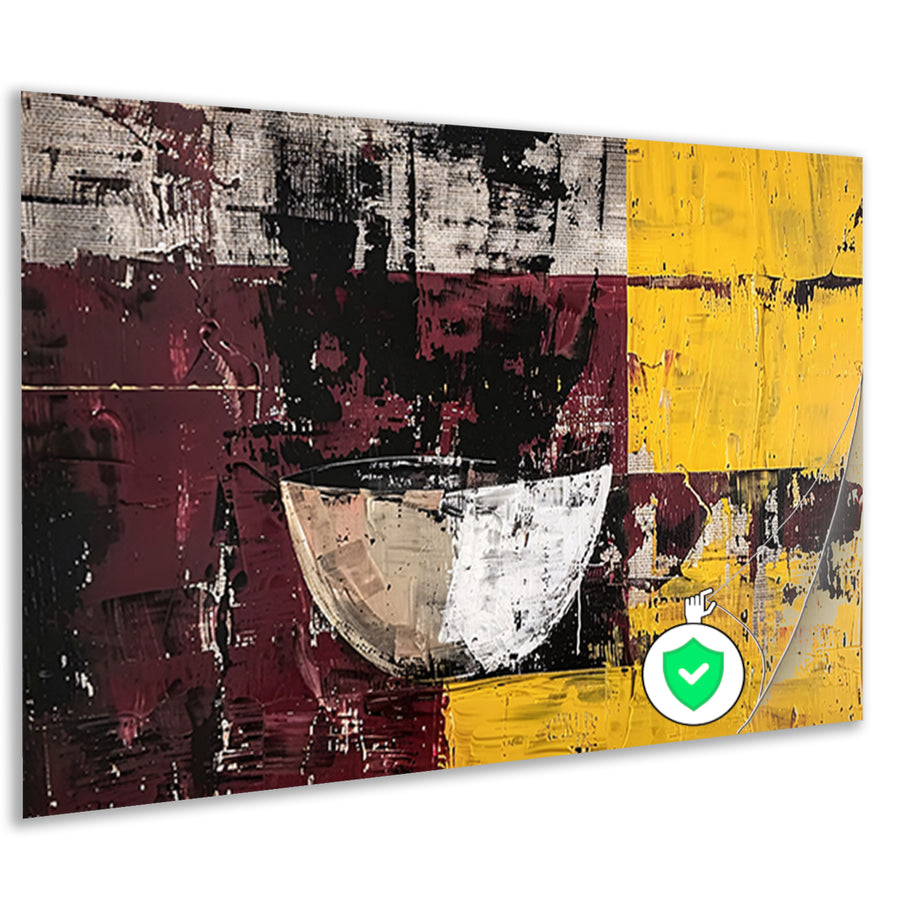 Abstracte kom met dynamische kleuren poster