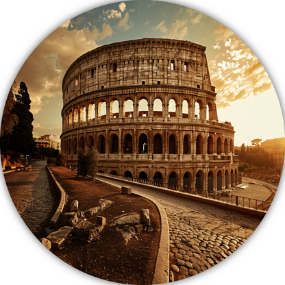Colosseum Zonsondergang Rome forex muurcirkel