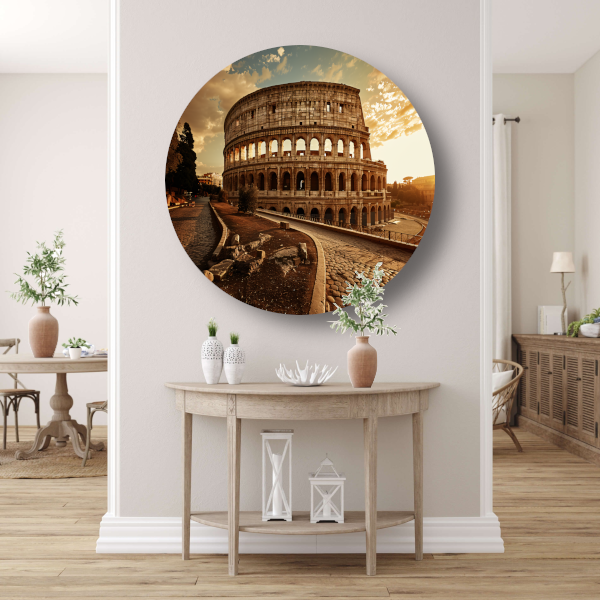 Colosseum Zonsondergang Rome forex muurcirkel