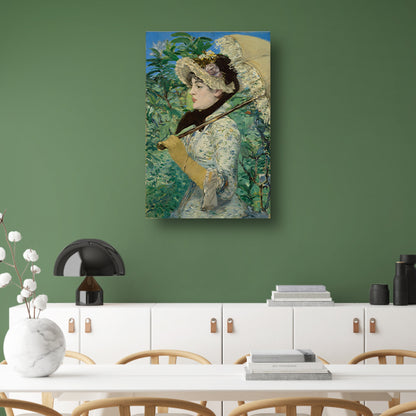 Jeanne (Spring) - Édouard Manet canvas met baklijst